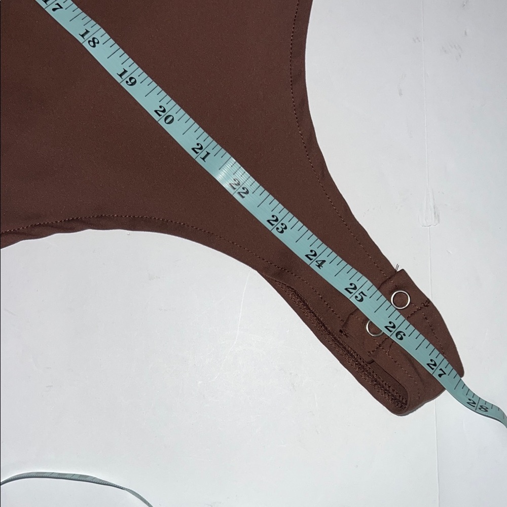 ReoRia Chocolate Brown Sleeveless Stretch Bodysuit Women's size Small - Picture 5 of 6
